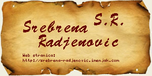 Srebrena Rađenović vizit kartica